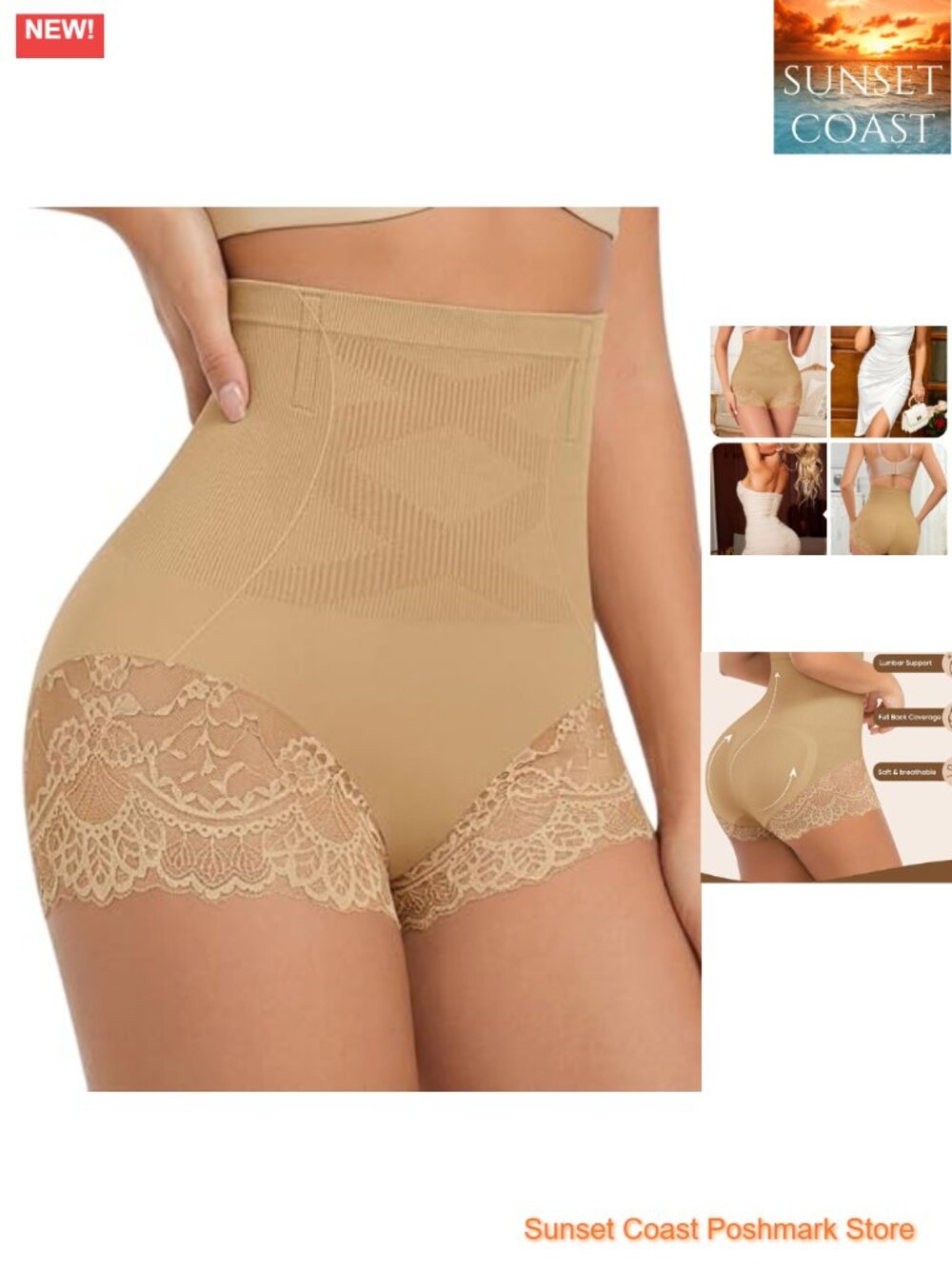High Waist Shapewear Panties Tummy Control Seamless Briefs